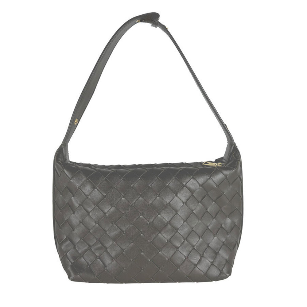 Bottega Veneta Intrecciato Mini Wallace Leather Handbag, Khaki, Women's, z10984